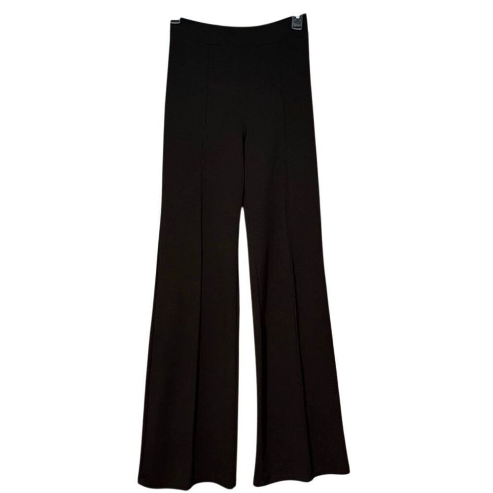 La Banga black high waisted pull on pants with front seam - S